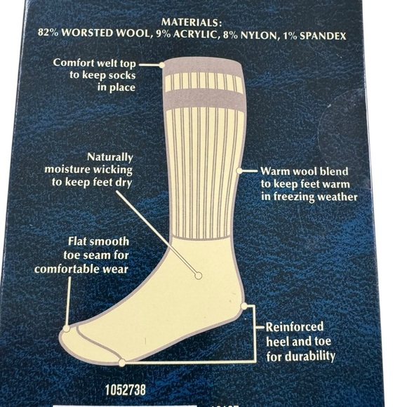 NWT Schmidt Men’s Wool Blend Artic Weight Thermal Socks Cushioned Size M - Picture 5 of 7